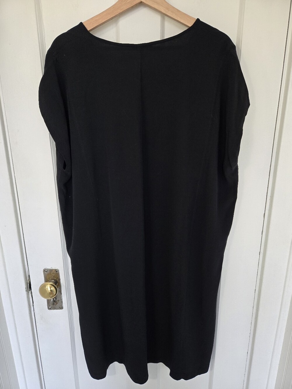 Eileen Fisher Women's Tencel Midi Dress Size L Minimalist LBD Lagenlook Capsule - Picture 6 of 7